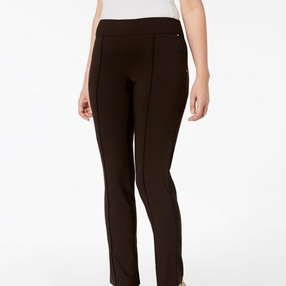 JM COLLECTION PULL ON SKINNY PANTS BLACK SIZE MEDIUM